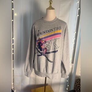 Chemistry Gray Mountain Time Ski Sweatshirt XL